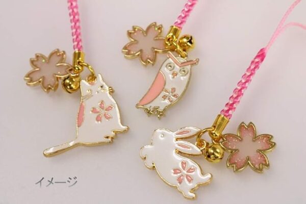 Matsumi Kogei Nettsuke 0.5 x 2.8 x 10 cm Epo, Cherry Blossom, White, Cat - Image 6