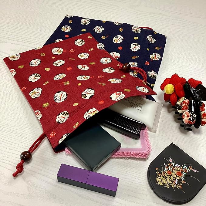 Made in Japan Drawstring Bag Pouch Approx. 24.5 x 19cm - Image 6