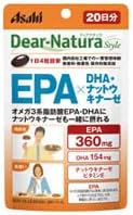 Asahi Food & Health Care Dear Natura Style EPA x DHA, Nattokinase, 80 Tablets x 2