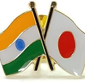 Pin Badge Friendship Flag Japan x India Pin Batch Souvenir Japanese Style Japan Gift Tourism Local Old Fashioned Traditional Folk Art Travel