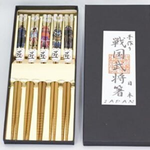 Japanese Souvenir: Set of 5 Chopsticks, Sengoku-Busho
