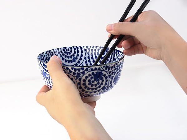 K's Kitchen Small Rice Bowl, 650 cc, 5.5 inches (14.1 cm), Small Donburi Ochazuke Bowl, 9 Patterns to Choose from, Small, Rice Bowl, Fashionable, Japanese Pattern, Made in Japan, Mino Waki, Mini Udon, - Image 6