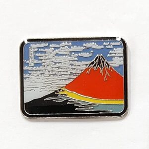 Pin Badge Hokusai Red Fuji Katsushika Hokusai Ukiyo-e Pin Batch Souvenir Japanese Style Japan Tourism Local Old Traditional Folk Art Travel