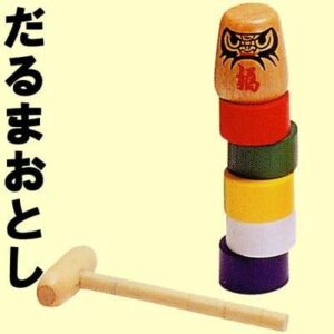 No-brand Japanese souvenir folk art toy Daruma Otoshi