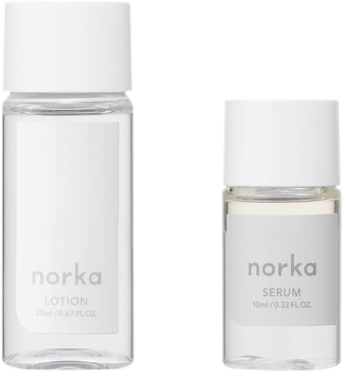 Norca Skin Care Trial Set, Kuromoji Formulation, Natural Index, 99%, Plenty of 0.7 fl oz (20 ml) + 0.3 fl oz (10 ml), Made in Japan, Natural Organic Lotion, Beauty Essence
