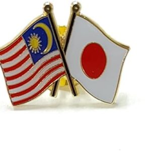 Pin Badge Friendship Flag Japan x Malaysia Pin Batch Souvenir Japanese Style Japan Gift Tourism Local Old Fashioned Traditional Folk Art Travel