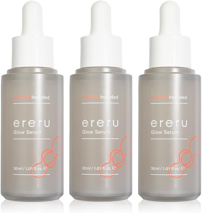 Ereru WPDRN Grow Serum, 1.0 fl oz (30 ml) PDRN Double Formulated Essence, Moisturizing, Niacinamide, Panthenol, Hyaluronic Acid, Collagen, Made in Japan (Set of 3)