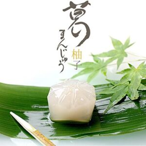 Mitsunobu Tsuruya Kyoto Wagashi Gift Kuzu Japanese sweets (Yuzu), 5 Pieces, Bite-Sized Kyoto Sweets
