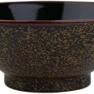 K's Kitchen Outlet Donburi 33.4 fl oz (950 cc) Buckwheat Bowl with Soba Udon, Regular Size, Ramen, Pot, Black, Stylish, Made in Japan, Mino Ware, Rice Bowl, Japanese Cutlery, Classic, Commercial Use