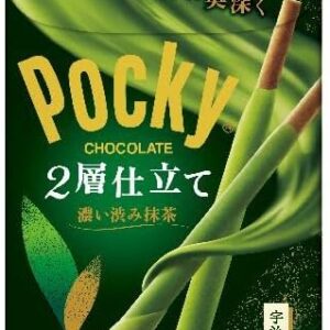 Ezaki Glico Pocky, 2 Layers, Dark Astringent Matcha, Ezaki Glico, Sweets, Chocolate, Pocky matcha, Chocolate Glico, 2 Bags