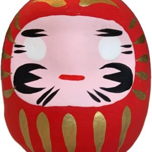 Shigeta Darma, Made in Japan, Takasaki, Home Safety, Good Luck, Auspicious Fortune, Passing, Winners, Prayer, Figurine, Traditional Crafts, Height 1.8 inches (4.5 cm), Red