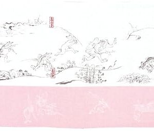 Yamamoto Hitoto Shoten Double Gauze Washcloth Upper Roll Rabbit and Frog Pink [4535-A] Made in Japan Japanese Pattern Inbound Souvenir