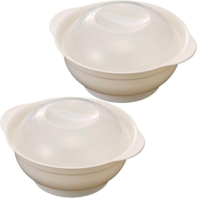 Inomata Kagaku 9454 Microwave Cooker, Easy Bag Ramen, 3.2 gal (1.2 L), Set of 2, Made in Japan, Pot, Rice Bowl, Noodles, Instant Arrangement, Cooker, Salt, Cup Men, Miso, Soy Sauce, Recipes, Super