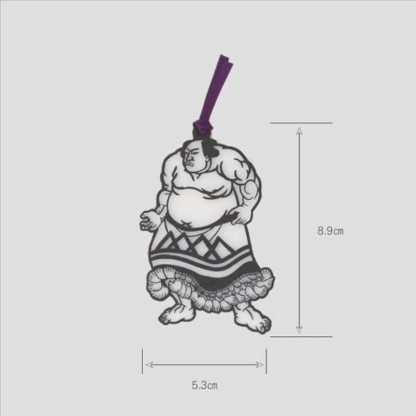 KAIUN-DO Bookmark, Bookmark Bookmark with Sumo Motif Bookmark, Funny Gift, Japanese Traditional Culture, Japanese Souvenir, Sumo Wrestler - Image 2