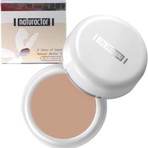 Naturactor Cover Face Foundation, 141 Natural, 0.7 oz (20 g), Concealer, Cover Foundation, Acne Scars, Spots, Pores, Made in Japan