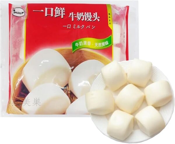 Frozen Foods Chinese Japanese sweets Sinen Milk Japanese sweets Tomomori Bite Fresh Milk Flavor Small Bun Milk Flavored Small Japanese sweets No Bean Milk Bread Milk Bread Chinese Steamed Food Frozen Food (16 Pieces of Tomomori