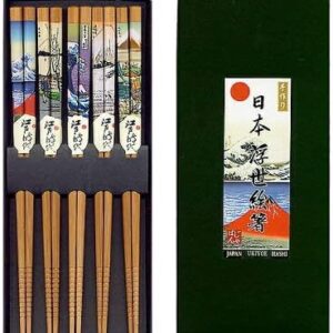 No-brand goods Wood Chopsticks Set of 5 X Photo Fuji Mountain View Series