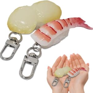 MMmall Japanese Souvenir Keychain, Sushi, Food Sample Set of 2