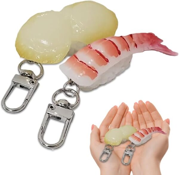 MMmall Japanese Souvenir Keychain, Sushi, Food Sample Set of 2