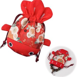 Japanese Souvenirs, Foreigners, Japanese Souvenirs, Japanese Souvenirs Delighted by Foreigners, Japanese Souvenirs, Bag, Drawstring Bag, Small Japanese Pattern, Goldfish, Small Items, Perfect for