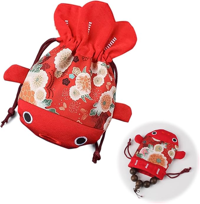Japanese Souvenirs, Foreigners, Japanese Souvenirs, Japanese Souvenirs Delighted by Foreigners, Japanese Souvenirs, Bag, Drawstring Bag, Small Japanese Pattern, Goldfish, Small Items, Perfect for