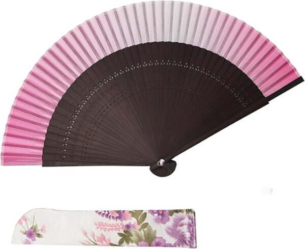 TOuWA Men's Ladies' Fan, Bamboo Ribs, Japanese Pattern, Lightweight, Japanese Souvenirs, Festivals, Fireworks Displays, New Year's Parties, Recitals, Yukata, Kimono, Japanese Accessories, Kabuki