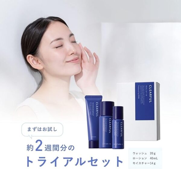 ORBIS Quasi Drug Clearfull 2 Weeks Trial Set Facial Cleansing Foam & Lotion & Moisturizer Moisturizing Medicated Acne Sensitive Skin Care Facial Cleanser 20g & Lotion 40ml & Moisture 14g - Image 2