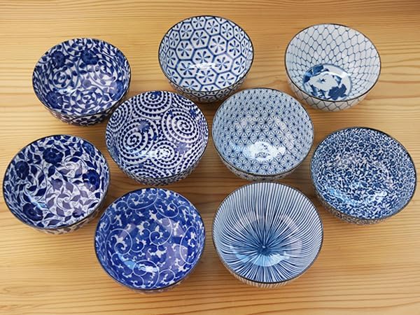 K's Kitchen Small Rice Bowl, 650 cc, 5.5 inches (14.1 cm), Small Donburi Ochazuke Bowl, 9 Patterns to Choose from, Small, Rice Bowl, Fashionable, Japanese Pattern, Made in Japan, Mino Waki, Mini Udon, - Image 4