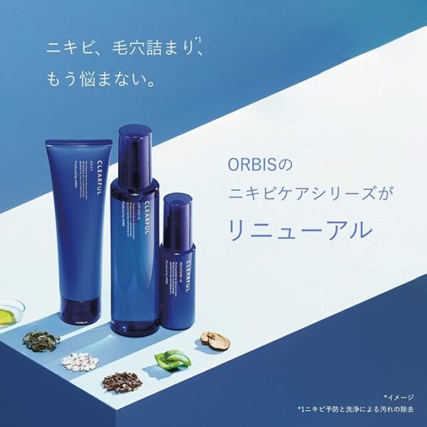 ORBIS Quasi Drug Clearfull 2 Weeks Trial Set Facial Cleansing Foam & Lotion & Moisturizer Moisturizing Medicated Acne Sensitive Skin Care Facial Cleanser 20g & Lotion 40ml & Moisture 14g - Image 3