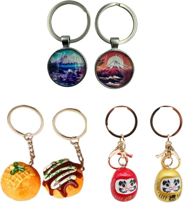trakvec Souvenir Foreigner Keychain, Souvenir for Foreigners, Takoyaki, Dharma, Japanese Style, Small Items