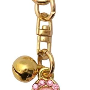 Matsumi Kogei Sakura Key Chain with Glitter 1.0 x 2.8 x 0.2 inches (2.5 x 7 x 0.5