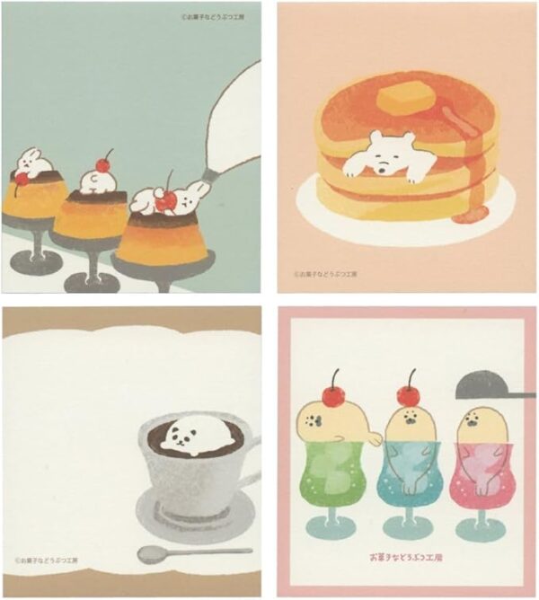 Nubutsu Kobo LM217 Sweets Memo Pad 100 Sheets (Coffee House) Cute - Image 2