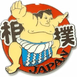 Sumo pin badge, souvenir, Japanese style, Japanese, sightseeing, local, old-fashioned, traditional, folk craft, travel