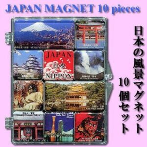 Generic Goods Japanese Souvenir Magnets, Set of 10 Japanese Scenery