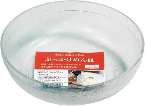 Tanaka Chopsticks Shop Bukkake Noodle Plate, Round 7.1 inches (18 cm), Plastic, Chilled Chinese Chilled Ramen, Donburi, Noodle Bowl, Roodle Bowl, Noodle Bowl, Soba, Noodle Plate, Dish, Dish, Dish,