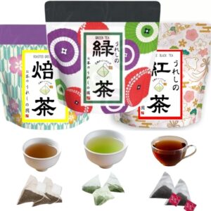 Ureshino Tea Lucky Bag, Tea Bag, 0.1 oz (2.5 g) x 7 Packets x 3 Types, Drinking Comparison Gift, Random Package, Green Tea, Hojicha, Japanese Tea, Saga, Domestic, Hot Water, Tea, High Quality,