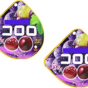 [Set of 2] Mikakuto Kororo Purunto Whole Grape with Skin, 0g x 2 packs