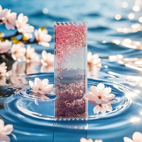 XIOUDO Mt. Fuji x Cherry Blossom Moving Sand Art Magnet, For Refrigerators, Stylish Interior Decoration, Japanese Design, Japanese Souvenir, Gifts, Artisan's Supervision, Cherry Blossom Dancing Magnet - Image 4