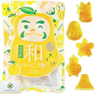 Noshu Takamura Japanese Bekko Candy Yuzu Yuzu 1.8 oz (50 g) [1 Bag] Japan CANDY SOUVENIR GIFT Japanese Souvenir Gift Japanese Souvenir Japanese Souvenir Japanese Style Traditional Lucky Cat Daruma