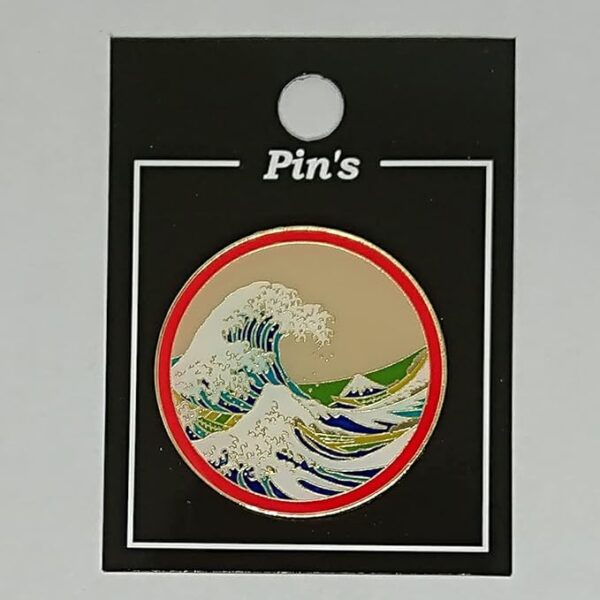 Pin Badge, Hokusai, Namiura, Ukiyo-e, Katsushika Hokusai, Souvenir, Japanese Style, Tourism, Local, Old-fashioned, Traditional, Folk Art, Travel - Image 4