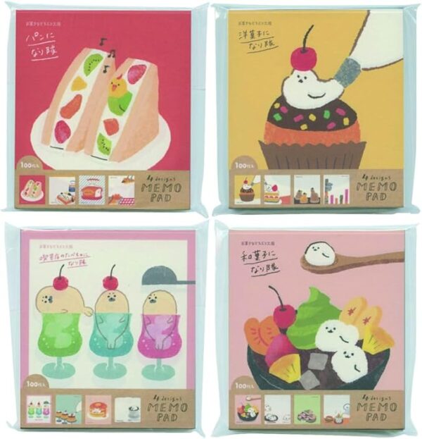 Nubutsu Kobo LM217 Sweets Memo Pad 100 Sheets (Coffee House) Cute - Image 3