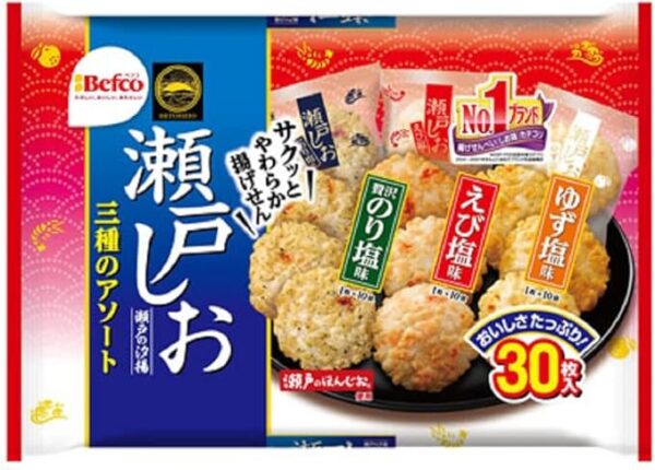 Kuriyama Rice Confeca Seto no Shioage Assortment, Pack of 30