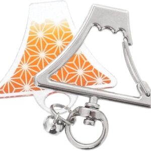 Daio Seisakusho Mt. Fuji Key Holder, Charm Japanese Souvenir, Carabiner, Key Chain, Bell Included, Mount Included, OPP Bag Holder, Made in Japan