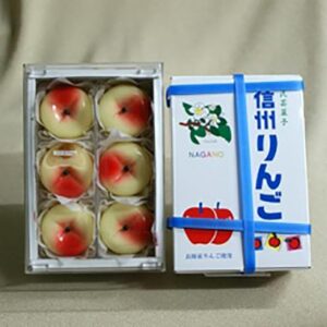 Folk Craft Confectionery Shinshu Apples, Apples Made in Shinshu, Japanese sweets with Apple Jam (1 Box, 6 Pieces)