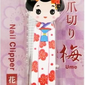 Flower Language Nail Clippers, Mini Size, Interior Size, Palm Size, Japanese Style, Japan, Overseas Souvenirs, Japan (Plum)
