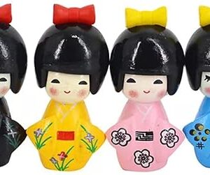 NOELAMOR Kokeshi Dolls Japanese Dolls Kimono Dolls Small Dolls Figurines Foreigners Gifts Souvenir Decoration Decoration (Set of 6 Colors and 6 Pieces)
