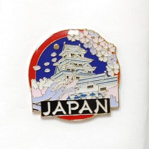 Pin Badge Castle Cherry Blossom