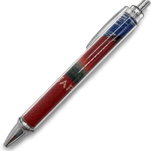 Keisui Black Ballpoint Pen, 0.5 Retractable Type, Oil-based, Hokusai, Red Fuji, Mt. Fuji, Ukiyo-e, Crepe, Japan, Souvenir, Japanese Pattern, 5.5 inches (14 cm)