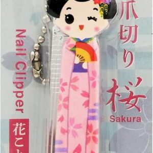 Flower Words Nail Clippers, Mini Size, Interior, Palm Size, Japanese Style, Japan, Overseas Souvenir, Japan (Cherry Blossom)