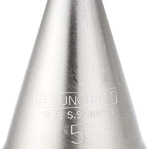 Suncraft PP-555 Pastry Bag, Round Tip, 0.2 inch (5 mm), Made in Japan, Stainless Steel, Dishwasher Safe, Cakes, Cookies, Decoration, Confectionery, Pastry